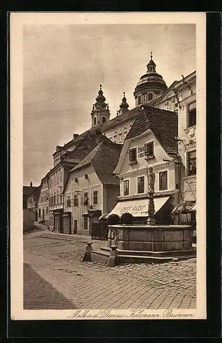 AK Melk a. d. Donau, am Kolomann-Brunnen