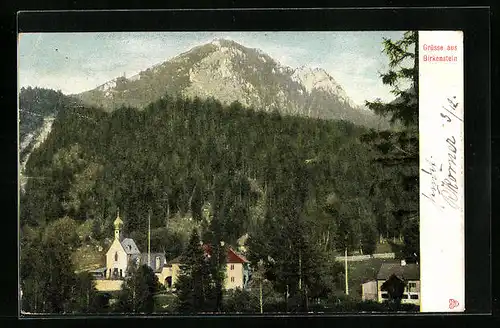 AK Birkenstein, Teilansicht mit Kirche