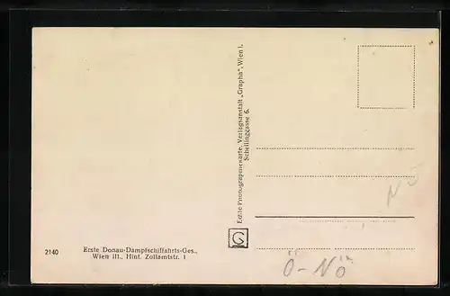 AK Schwallenbach a. d. Donau, Totale mit Gebirgswand