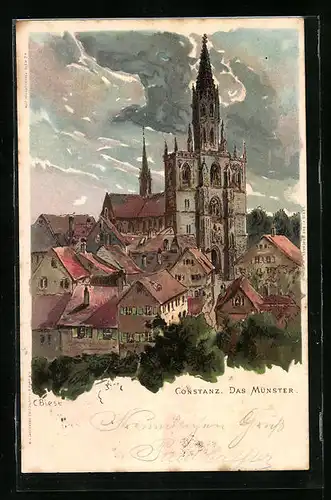 Künstler-AK Carl Biese: Constanz, Das Münster