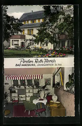 AK Bad Harzburg, Pension Ruth Florsch, Dankworthstrasse, Innenansicht