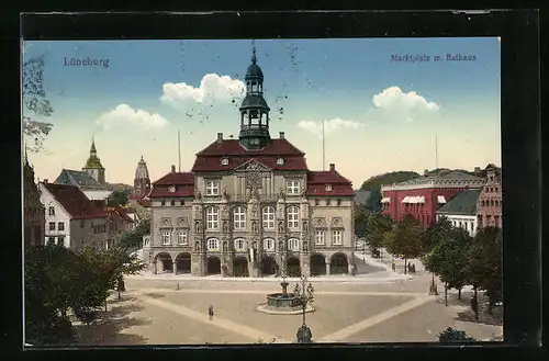 AK Lüneburg, Marktplatz mit Rathaus