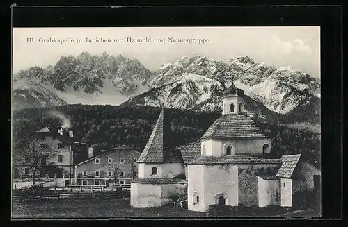 AK Innichen, Heilige Grabkapelle mit Haunold und Neunergruppe