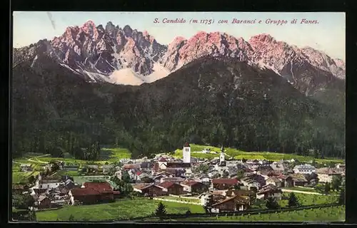 AK S. Candido, Panorama con Baranci et Gruppo di Fanes