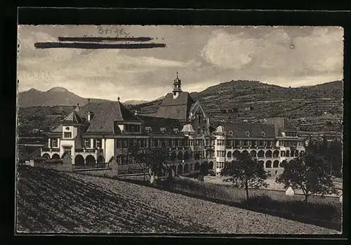 AK Brixen, Ortspartie mit Gebäudeansicht