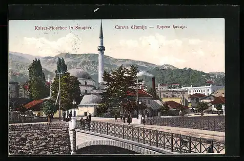 AK Sarajevo, Blick auf die Kaiser-Moschee