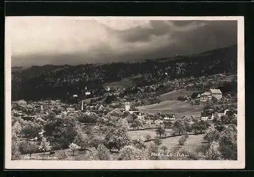 AK Lochau, Blick zur Kirche im Ort
