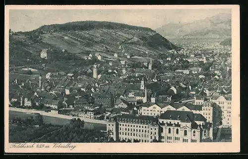 AK Feldkirch, Blick über die gesamte Stadt im Tal