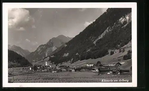 AK Klösterle, Ortspanorama am Arlberg