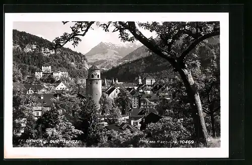 AK Feldkirch, Totalansicht mit Blick zur Gurtisspitze