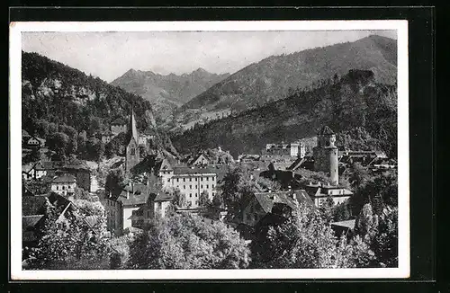 AK Feldkirch, Stadtansicht mit der Schattenburg