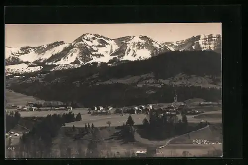 AK Hittisau, Ortstotale mit Winterstaude