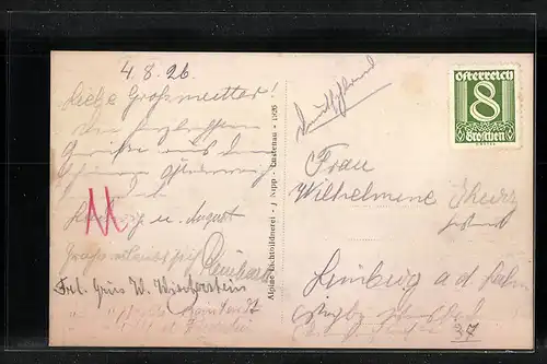 AK Hittisau, Ortstotale mit Winterstaude