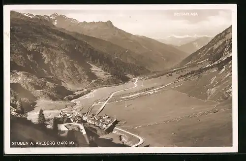 AK Stuben a. Arlberg, Landschaftspanorama gegen Scesaplana