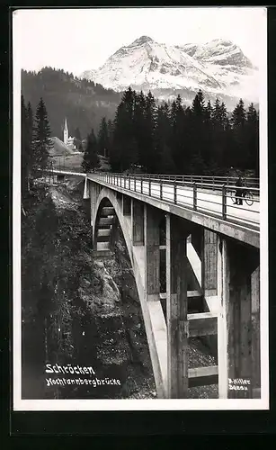 AK Schröcken, Radfahrer auf der Hochtannbergbrücke
