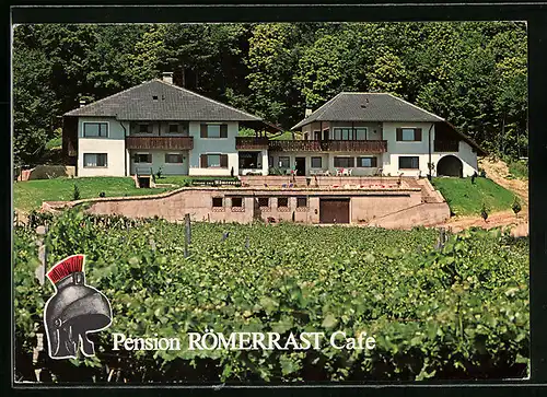 AK Oberplanitzing bei Kaltern, vor der Pension Römerrast Cafe