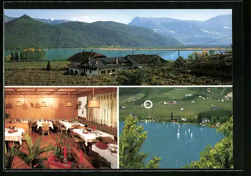 AK St. Josef am See, Garni Hasslhof, Blick auf den See, im Speiseraum