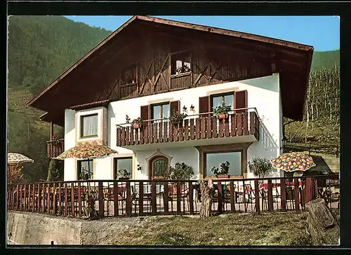 AK Tscherms b. Meran, das Gasthaus Cafe Leiten Schenke