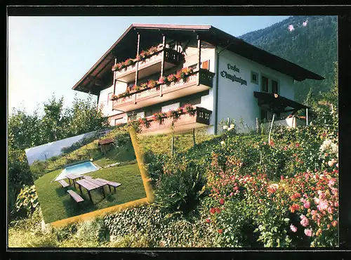 AK Tscherms b. Meran, vor der Pension Obergluniger