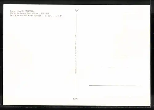 AK Tscherms b. Meran, das Haus Tauber