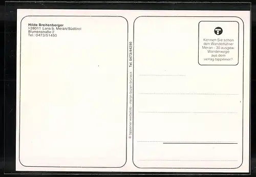 AK Lana bei Meran, Hilde Breitenberger, Aussenansicht