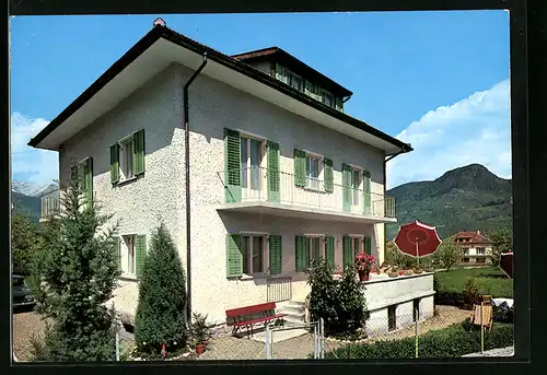 AK Lana bei Meran, vor dem Gästehaus Breitenberger