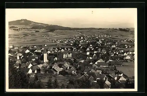 AK Peiting im bayr. Hochland, Blick vom Kreuzberg über die gesamte Stadt