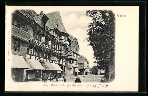 AK Goslar, Altes Haus an der Marktstrasse