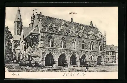 AK Goslar, Kinder vor dem Rathaus