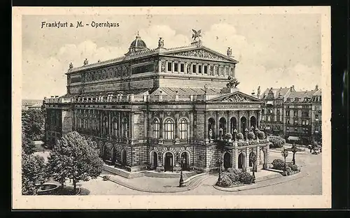 AK Frankfurt a. M., vor dem Opernhaus