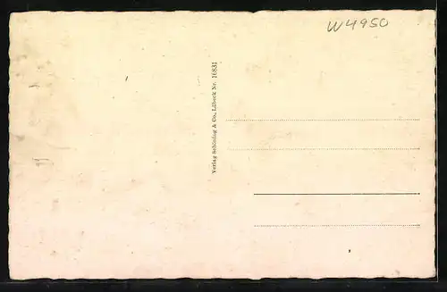 AK Minden i. W., Partie am Denkmal, Blick auf die Stadtvillen