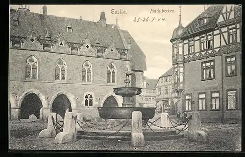 AK Goslar a. H., Partie am Marktbecken