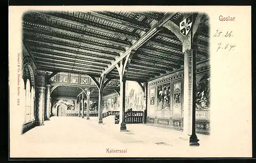 AK Goslar a. H., Blick in den Kaisersaal