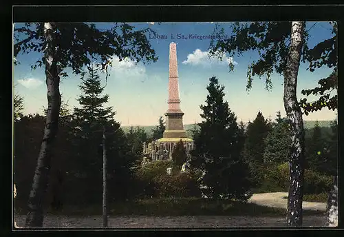 AK Löbau i. Sa., Anlagen am Kriegerdenkmal