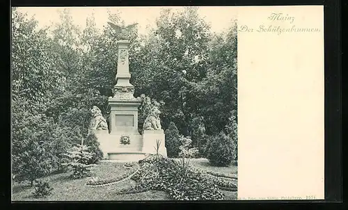 AK Mainz, Monument am Schützenbrunnen