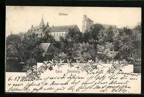 AK Ilsenburg im Harz, Blick auf das Schloss