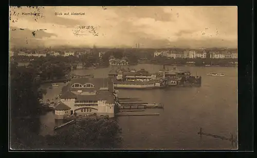 AK Hamburg-St.Georg, Blick auf Alsterlust