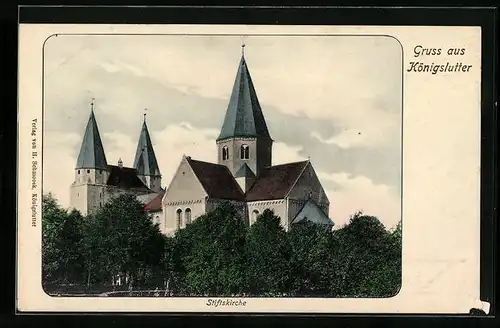 AK Königslutter, Blick auf die Stiftskirche