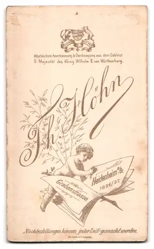 Fotografie Th. Höhn, Heidenheim a. Br., Grabenstr., Portrait frecher Bube im Jackett