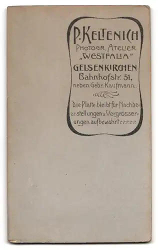 Fotografie P. Keltenich, Gelsenkirchen, Bahnhofstr. 51, Portrait stattlicher Herr mit Vollbart