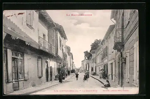 AK Cintegabelle, La Grand` Rue, Strassenpartie