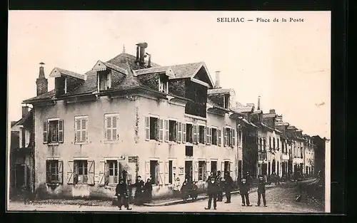 AK Seilhac, Place de la Poste