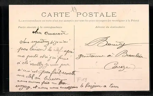 AK Seilhac, Place de la Poste