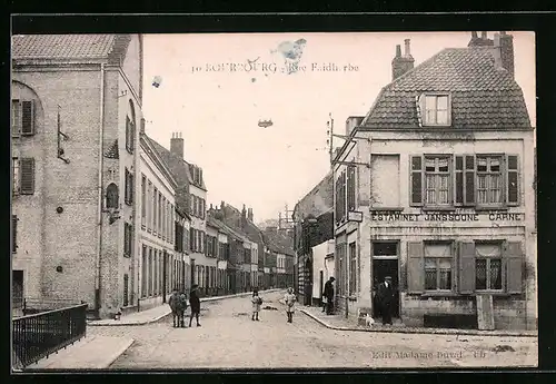 AK Bourbourg, Rue Faidherbe, Strassenpartie