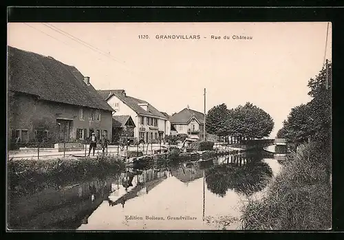 AK Grandvillars, Rue du Château, Strassenpartie