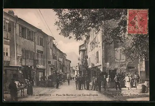 AK Embrun, Place St-Martin et rue Clovis-Hugues