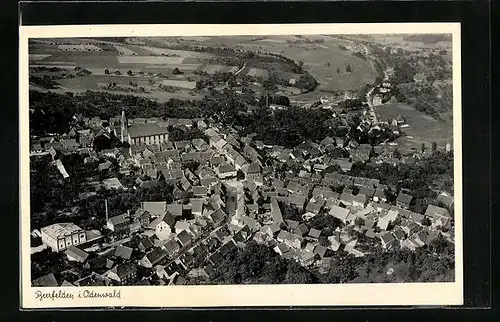 AK Beerfelden / Odw., Gesamtansicht, Luftbild