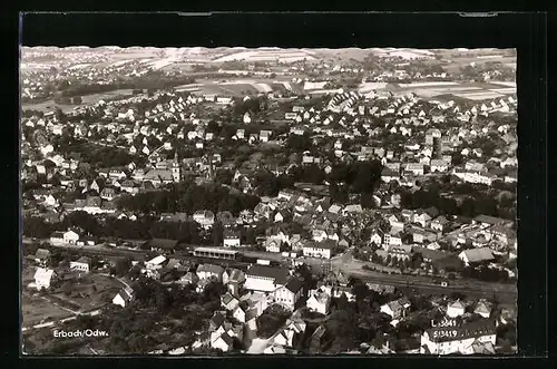AK Erbach / Odw., Totalansicht, Luftbild