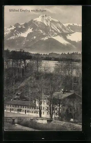 AK Bad Empfing, Ortspartie mit Hochgern