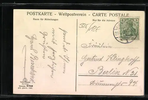 AK Hameln, Teilansicht, Rattenfänger von Hameln